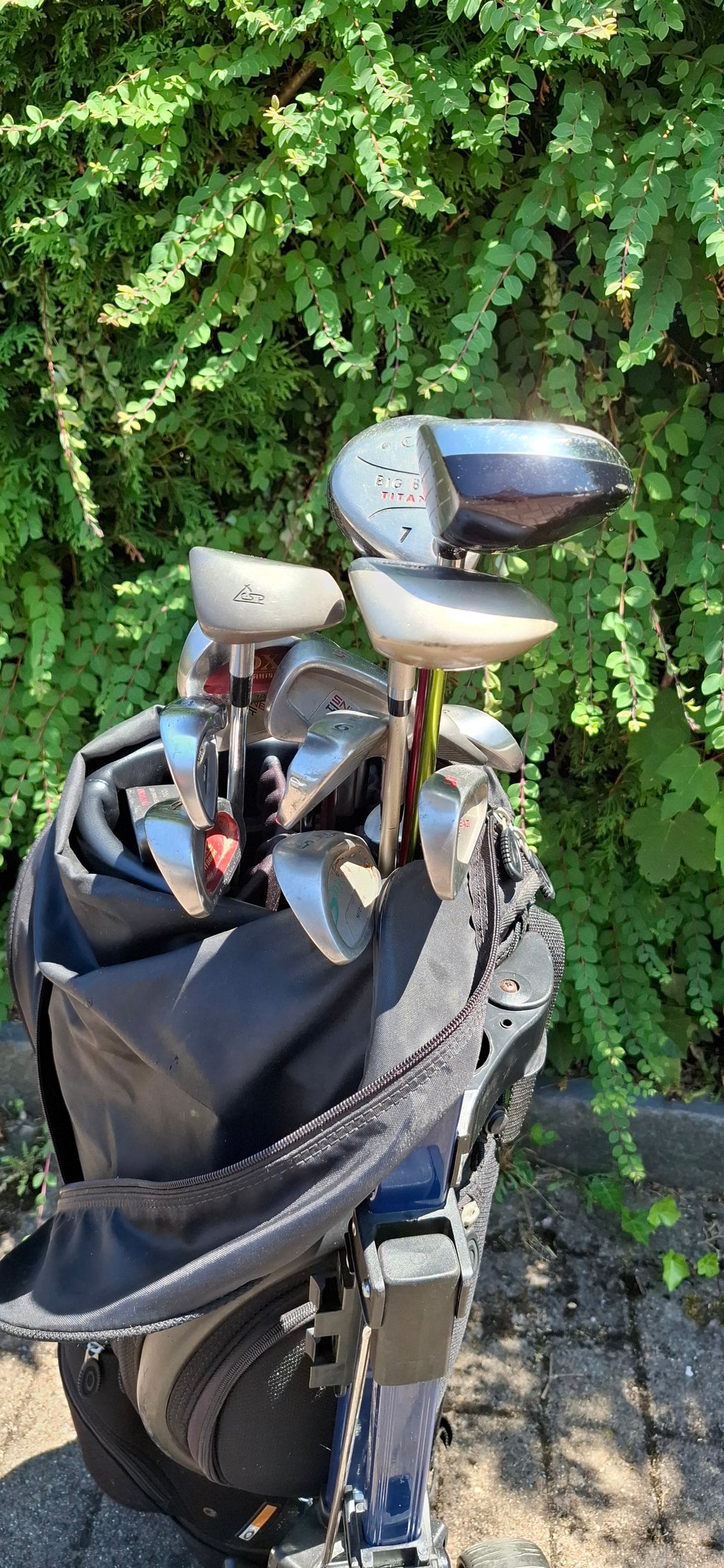 Golfset  mit Golfwagen