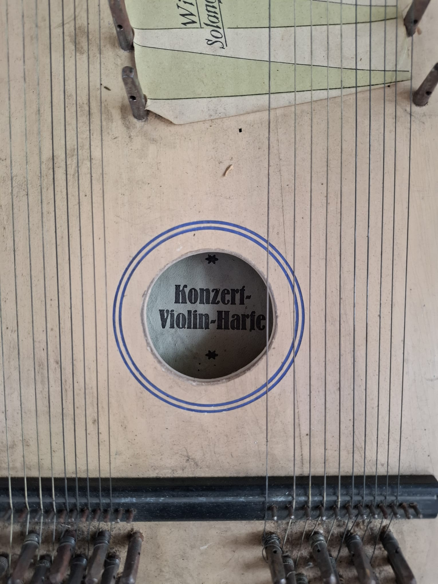 Antike Konzert Violin Harfe