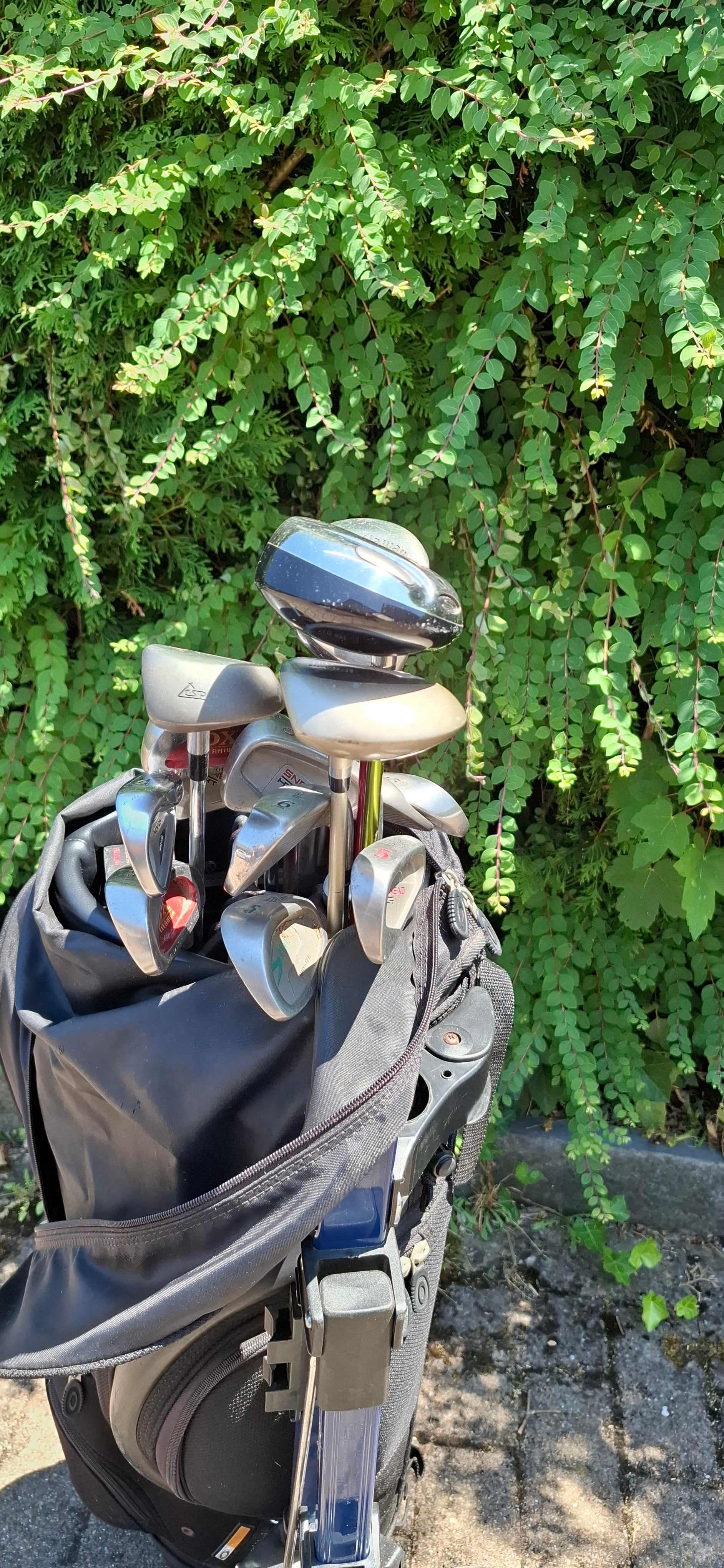 Golfset  mit Golfwagen